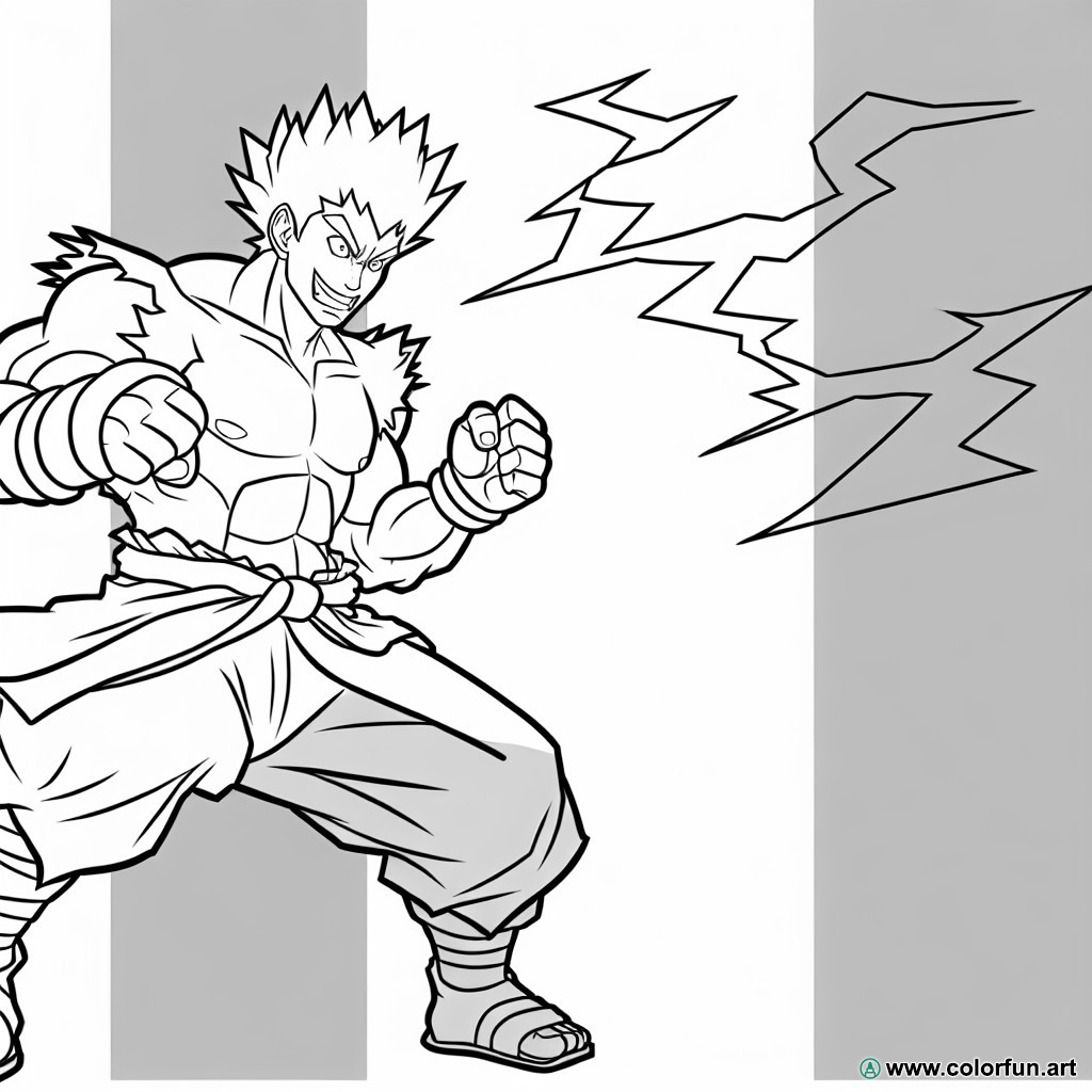 coloring page dragon ball z easy