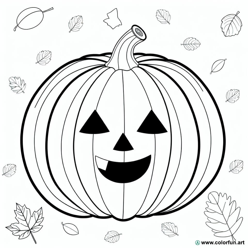 coloring page halloween pumpkin easy