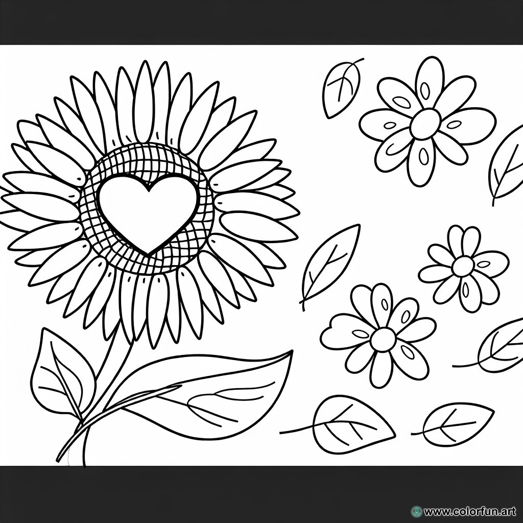 watercolor flower coloring page