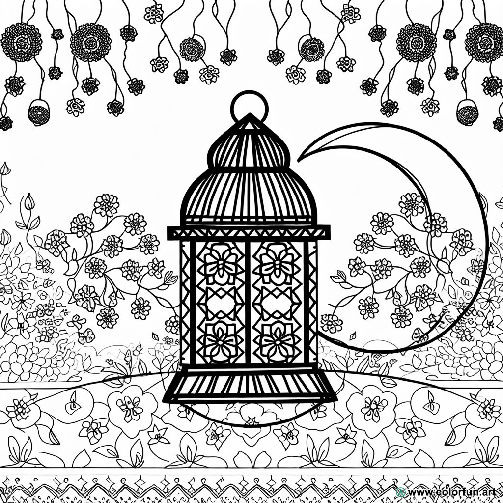 coloring page sacred month