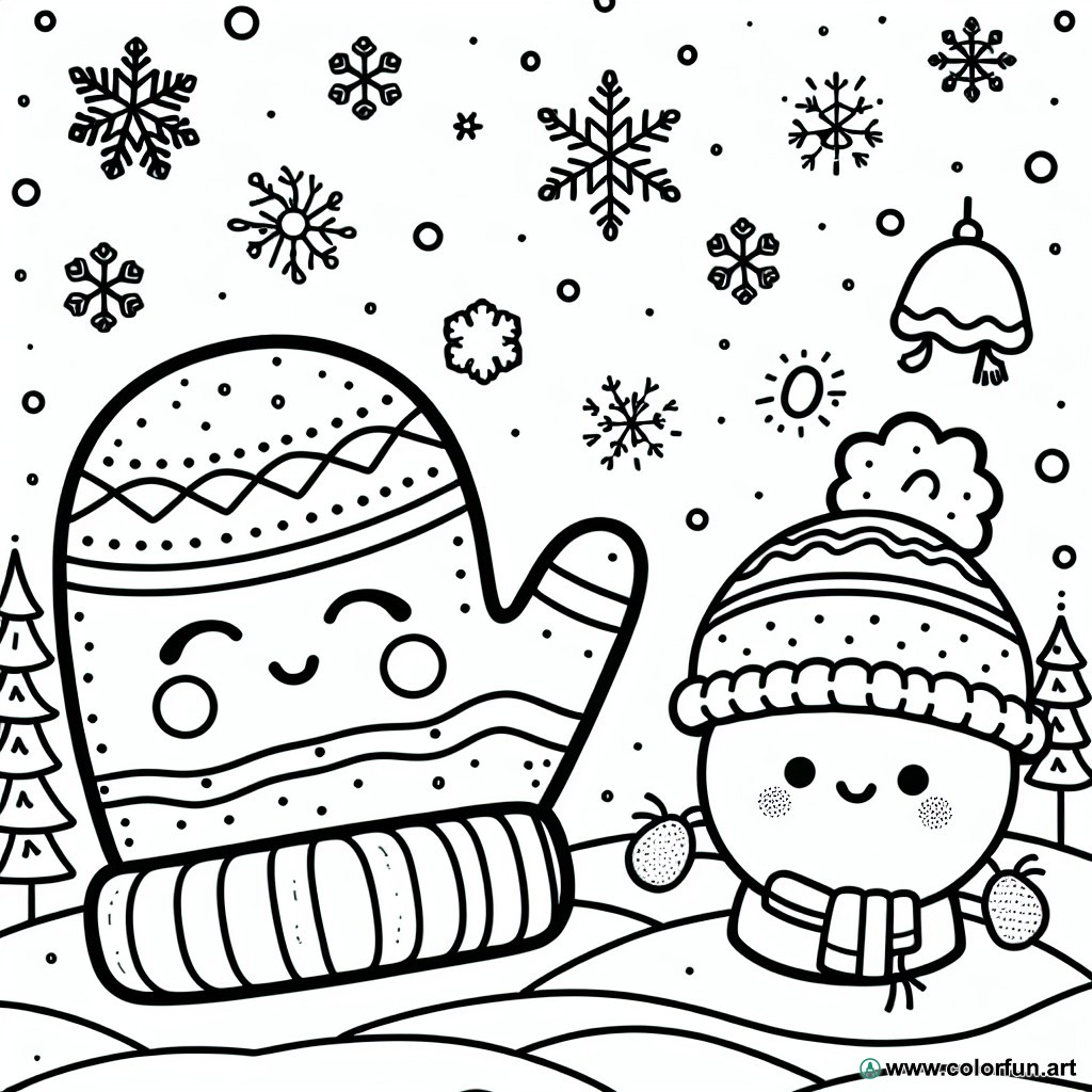 coloring page character the mitten
