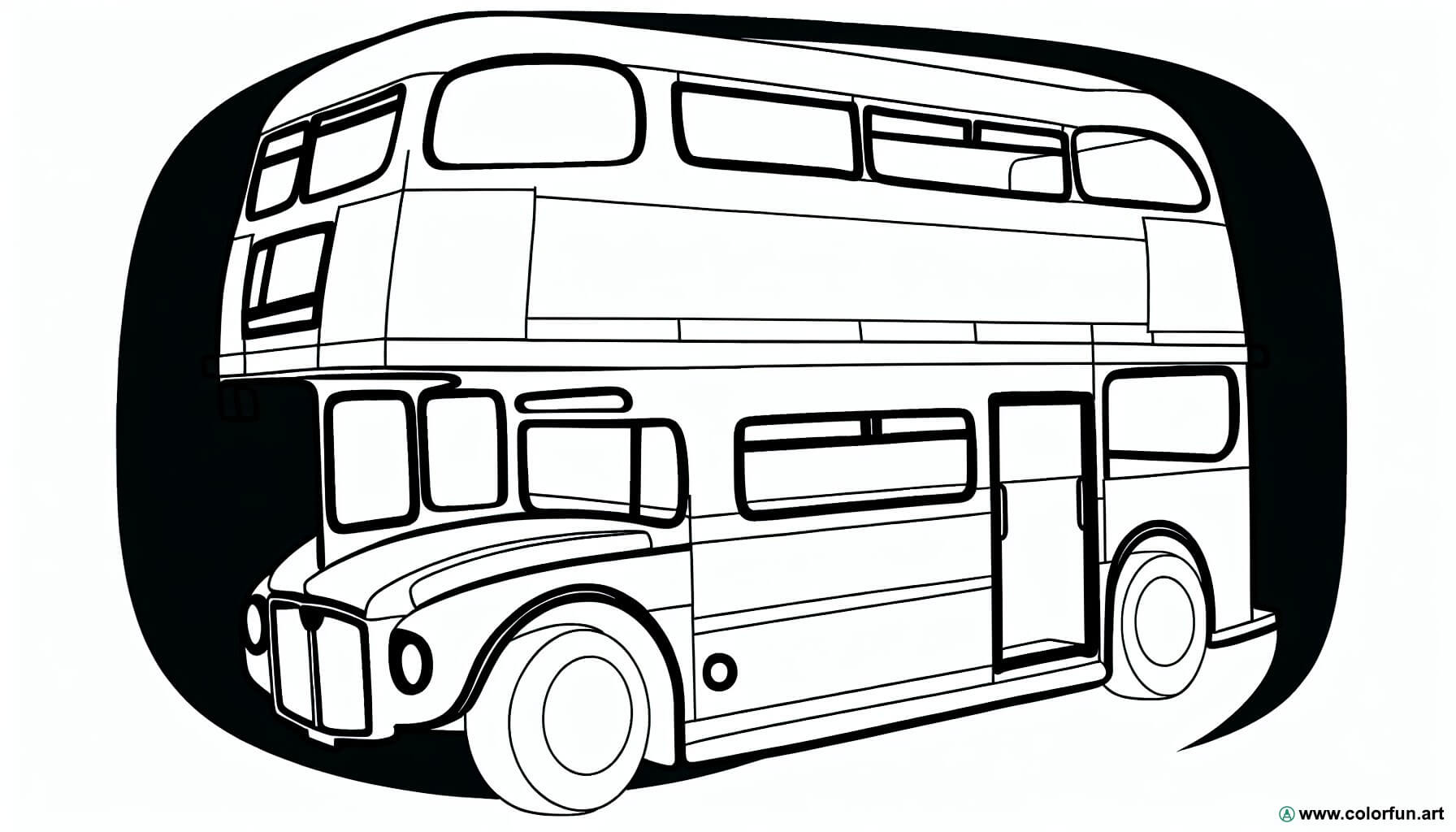 coloring page London bus