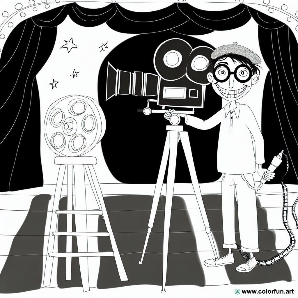 coloring page filmmaker