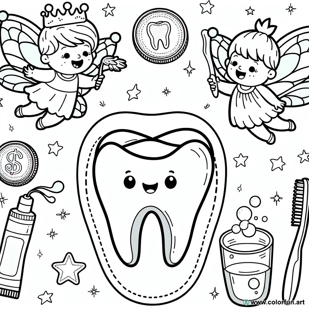 milk tooth coloring page