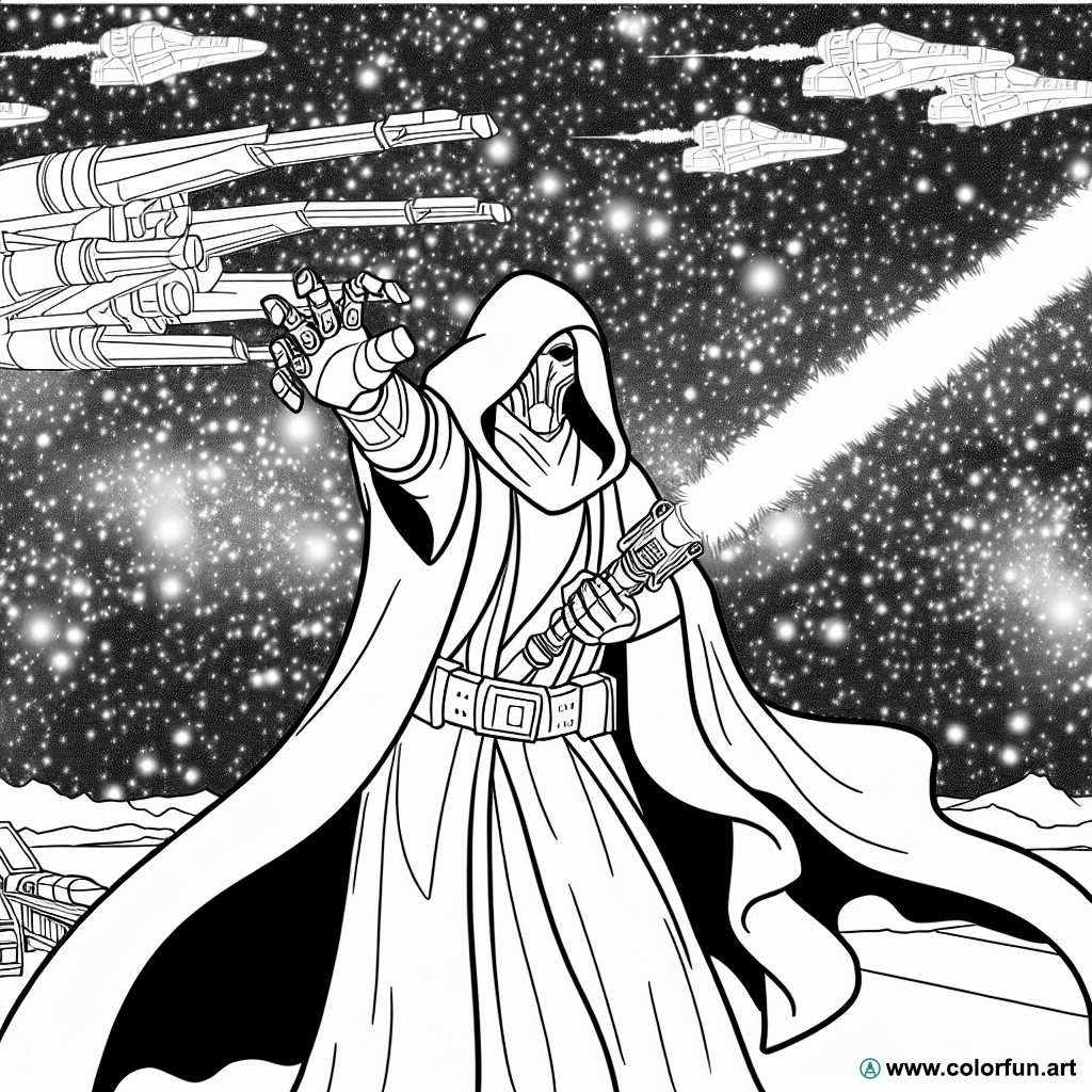 coloring page star wars difficult