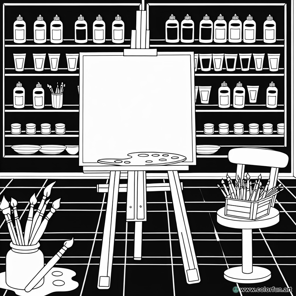 coloring page artist