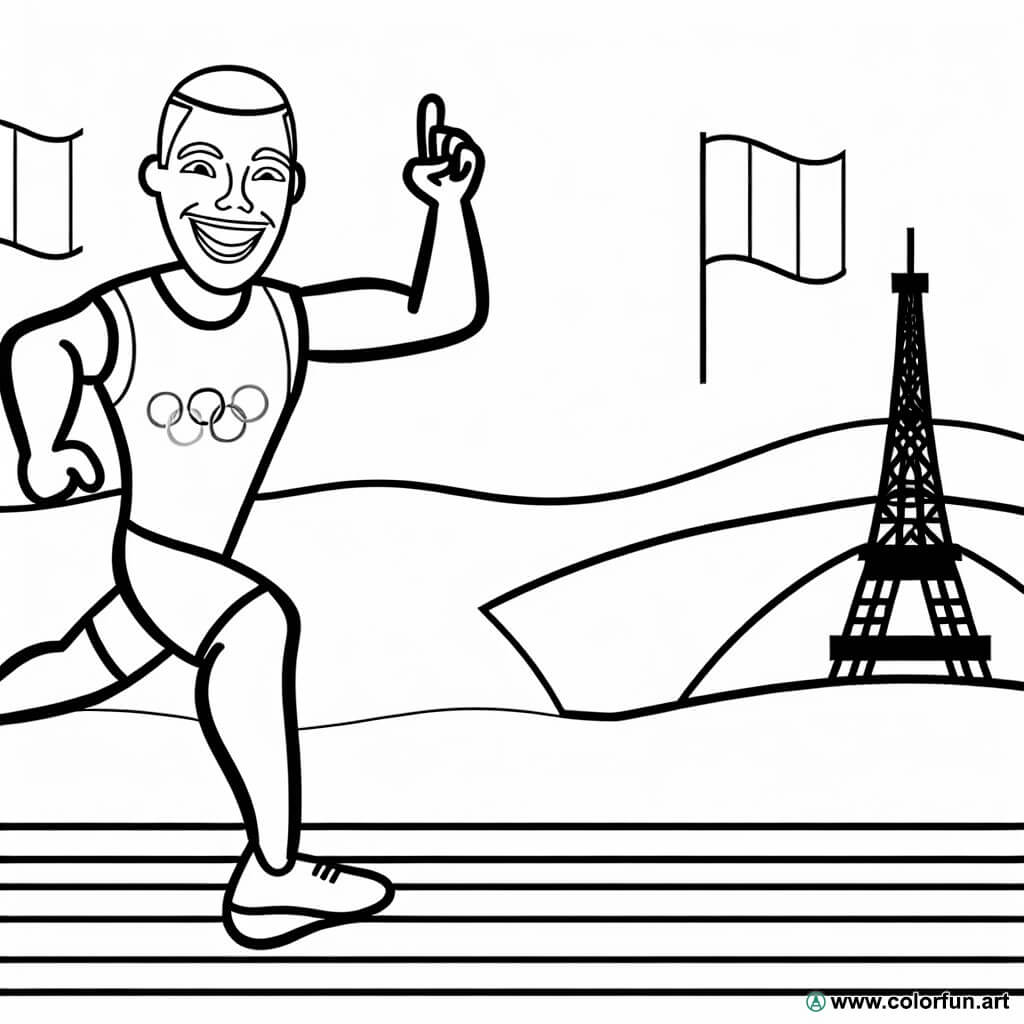 Coloring page for the Paris 2024 Olympic Games Download or Print for free