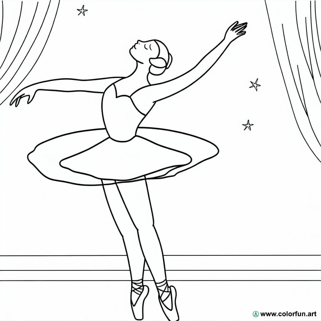 coloring page ballerina