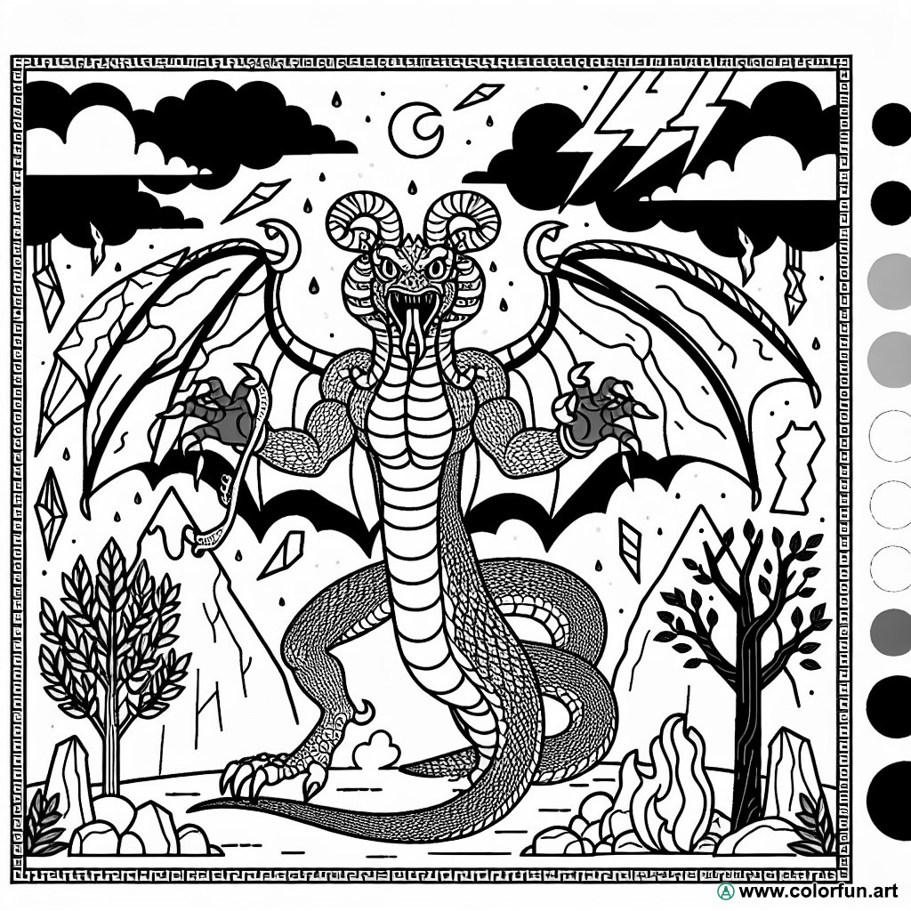 coloring page monster Greek mythology