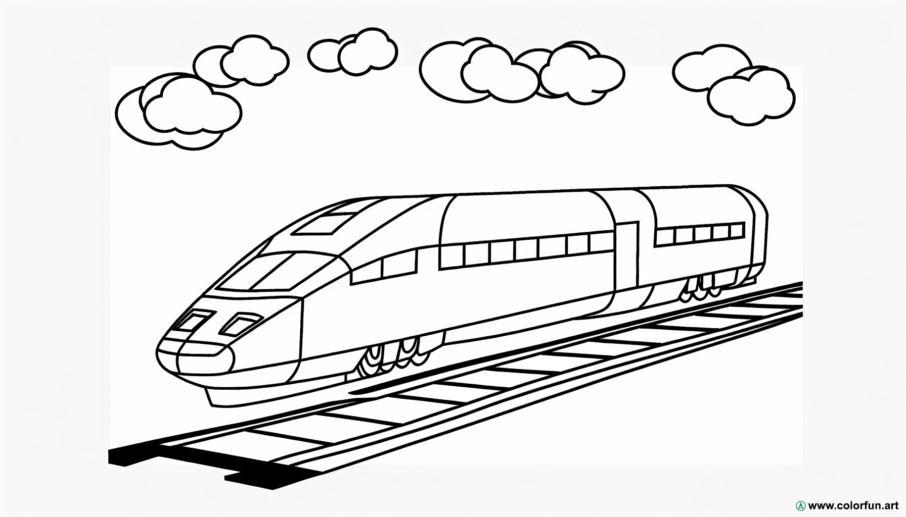 Spanish high-speed train coloring page
