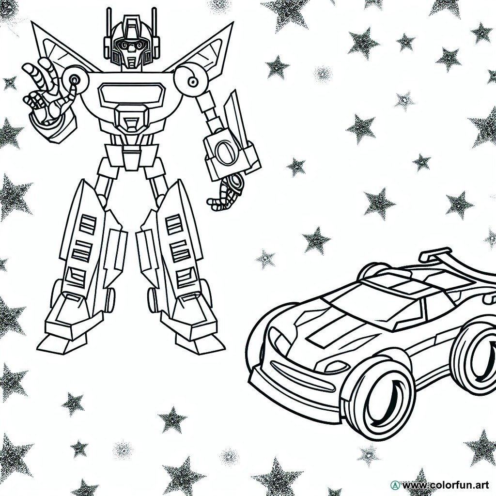 coloring page transformers mirage