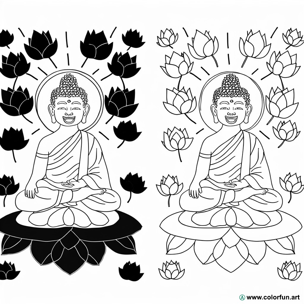 coloring page Buddha spirituality