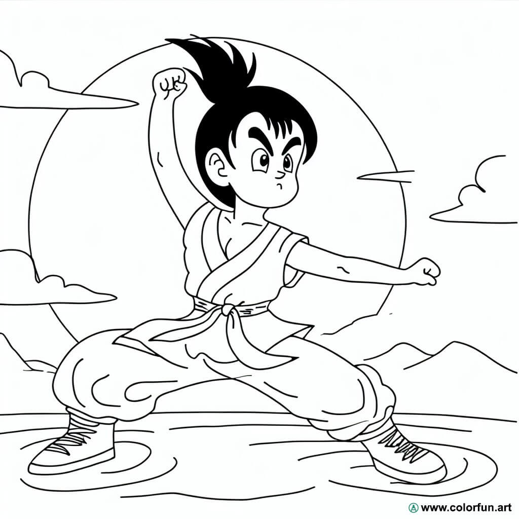 coloring page dragon ball