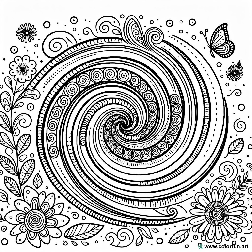 zen spiral coloring page