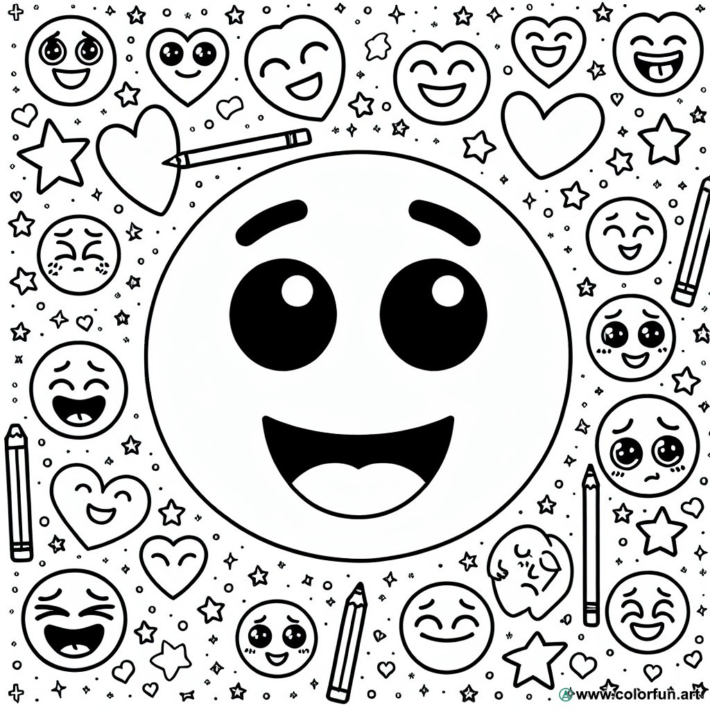 Coloring pages emojis