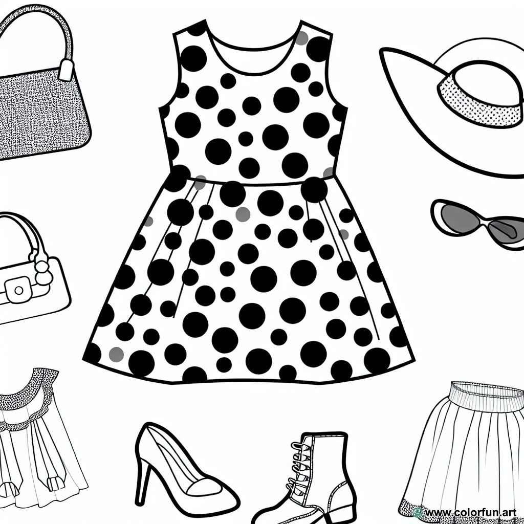girl clothing coloring page