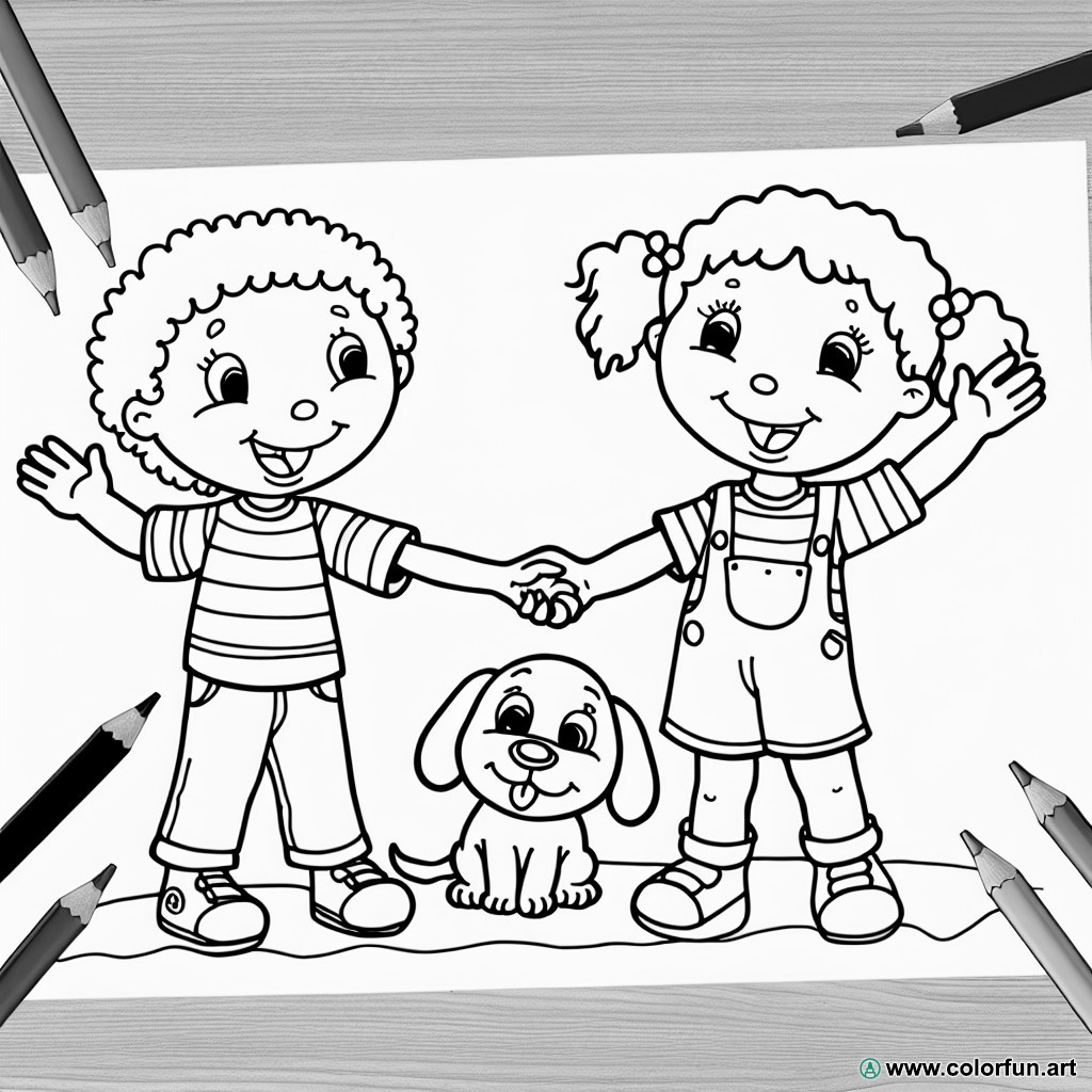 ```html
coloring page friendship tenderness
```