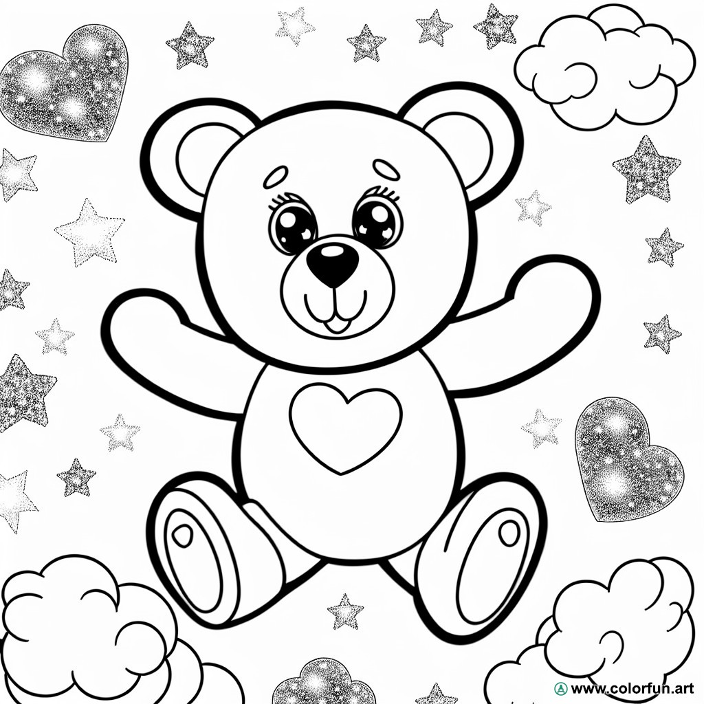 Soft plush coloring page