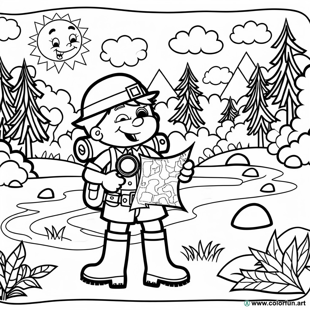 vertical adventure coloring page