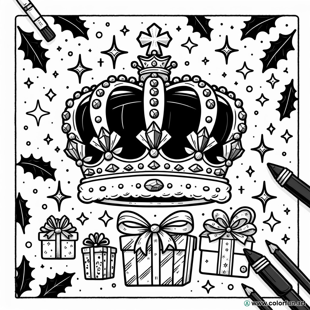 coloring page kings crown