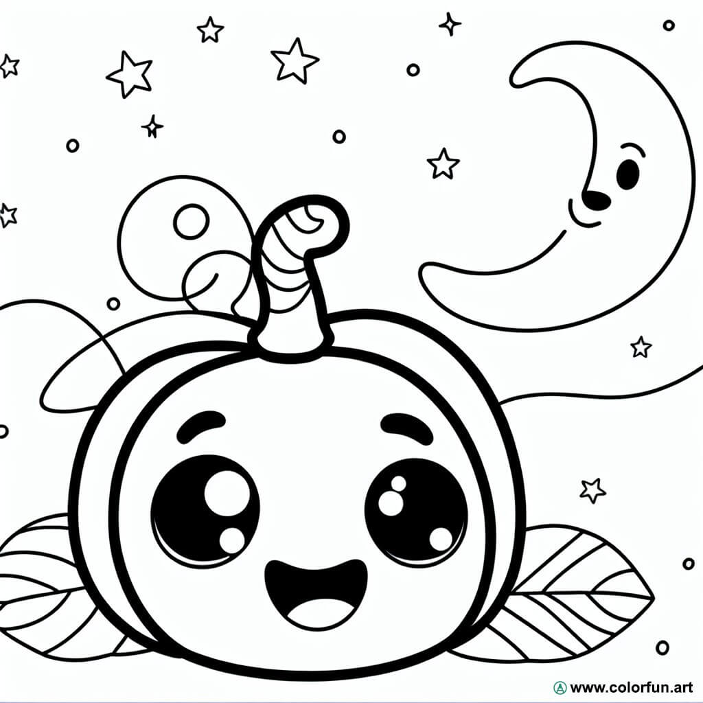 coloring page halloween cute