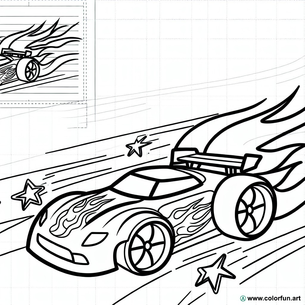 Coloring page hot wheels race car