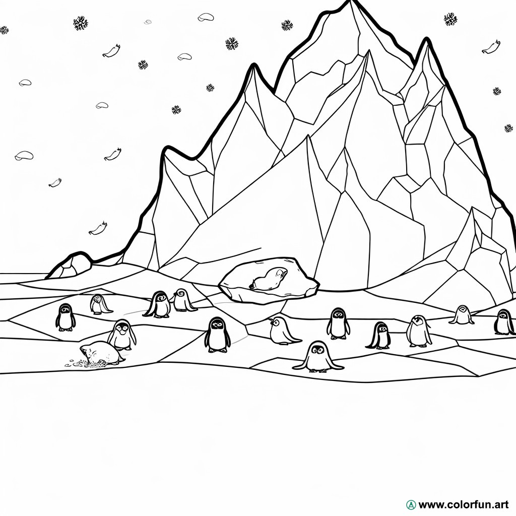 coloring page ice floe ps