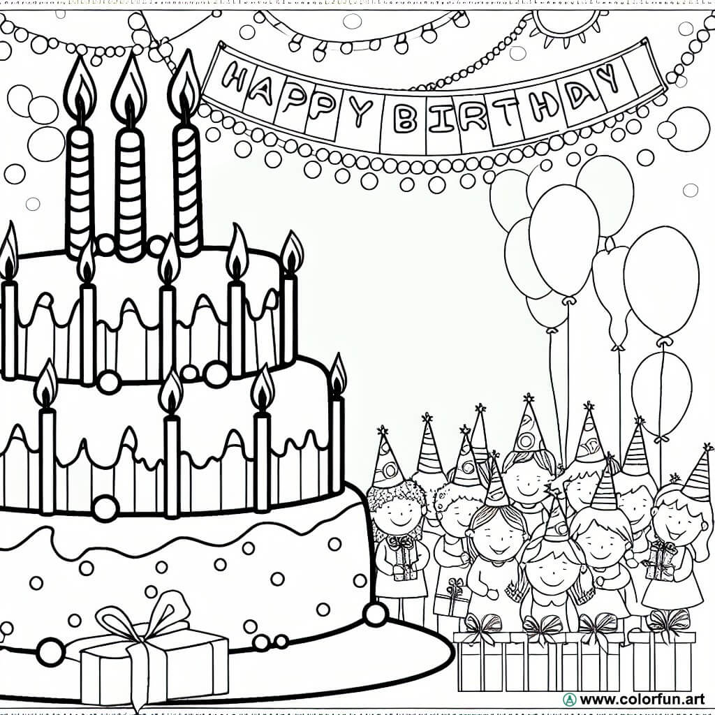 coloring page celebration