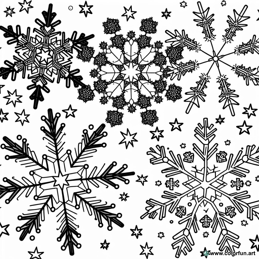 Snowflake coloring page