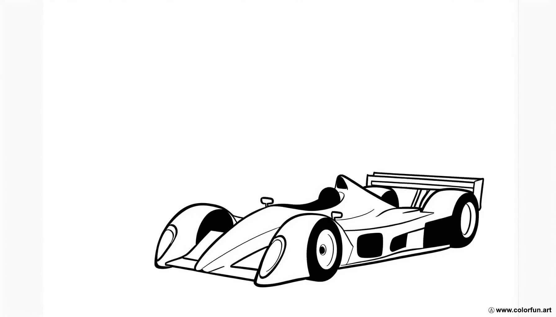 coloring page fast race car