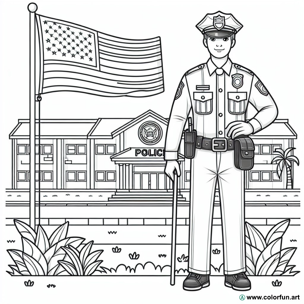 coloring page gendarme republican guard
