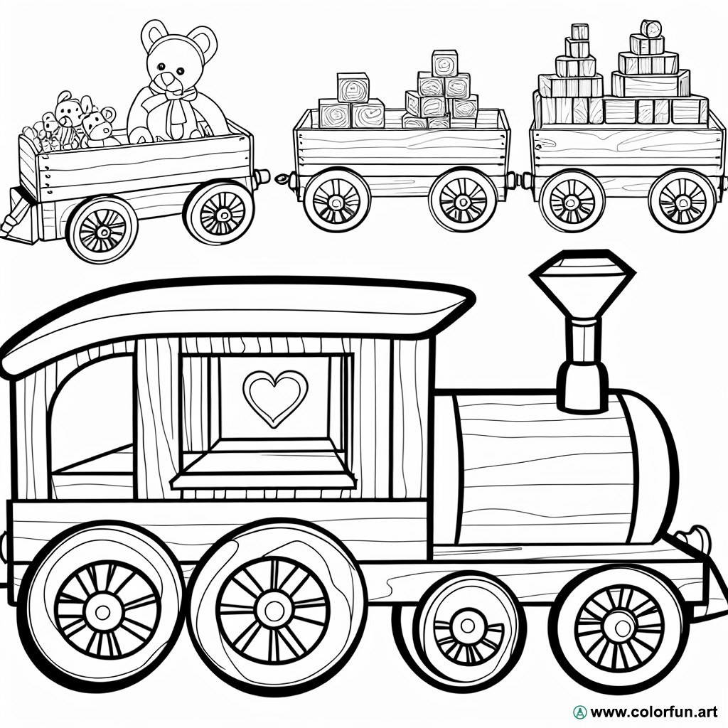 coloring page vintage toy