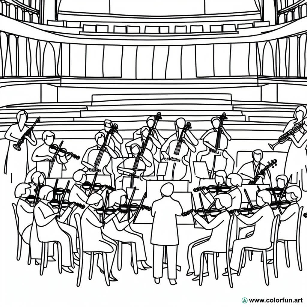 coloring page classical music