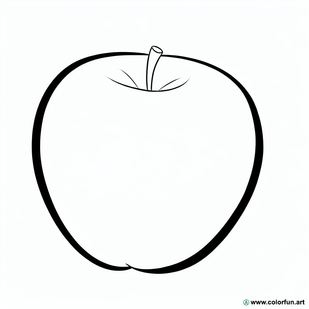 coloring page apple nature