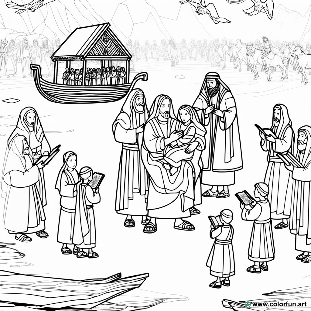 coloring page religious bible