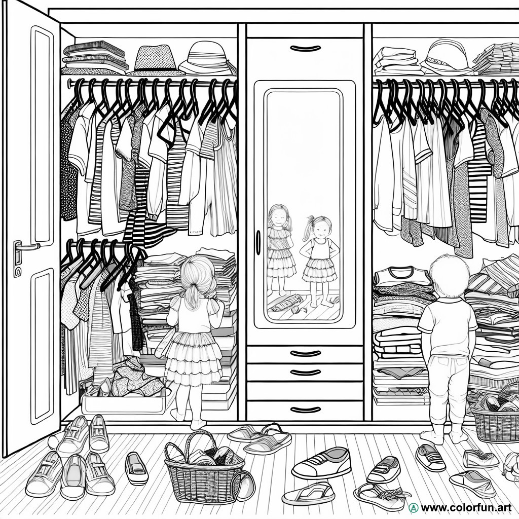 clothing coloring page