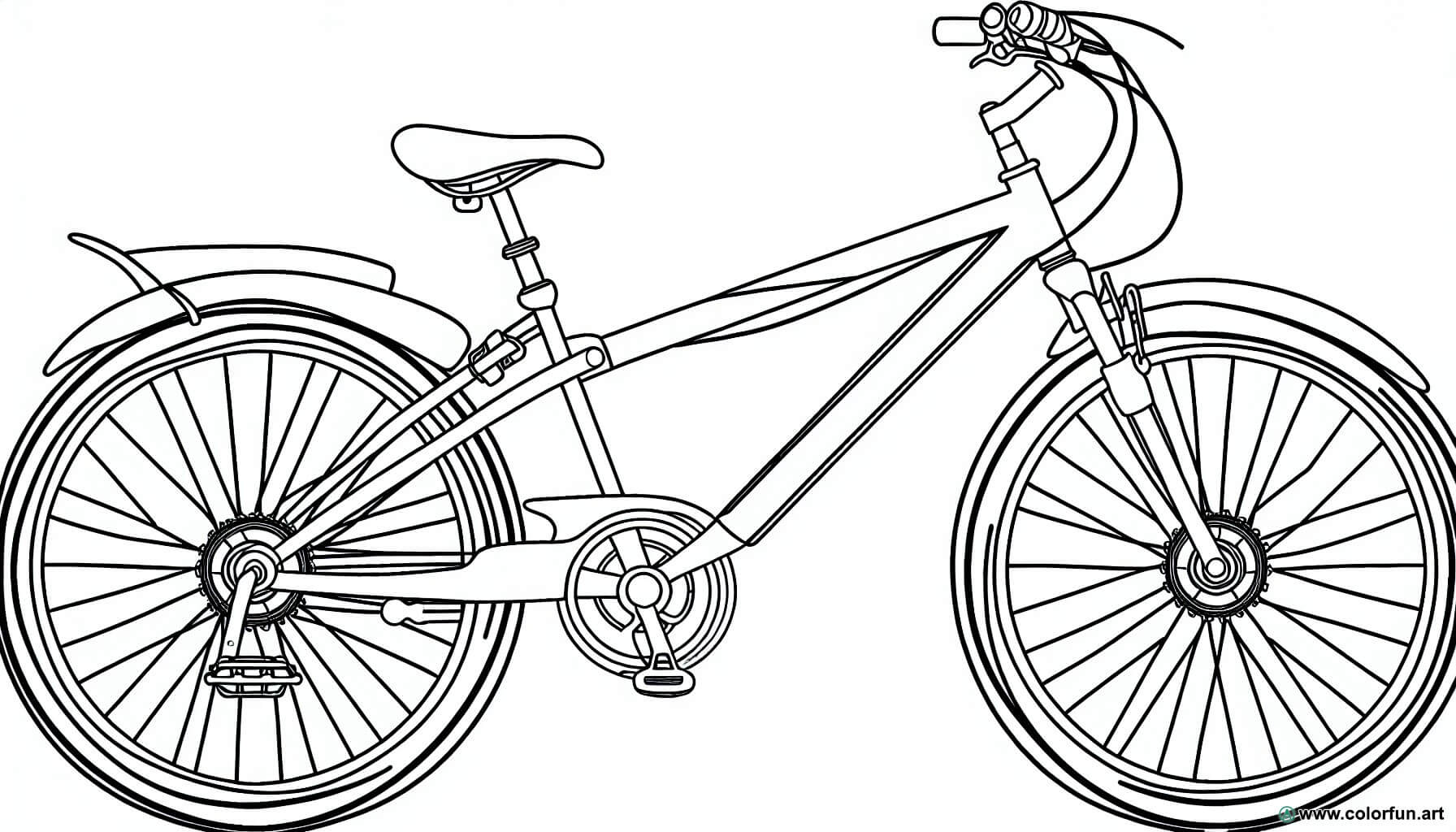 coloring page urban bike