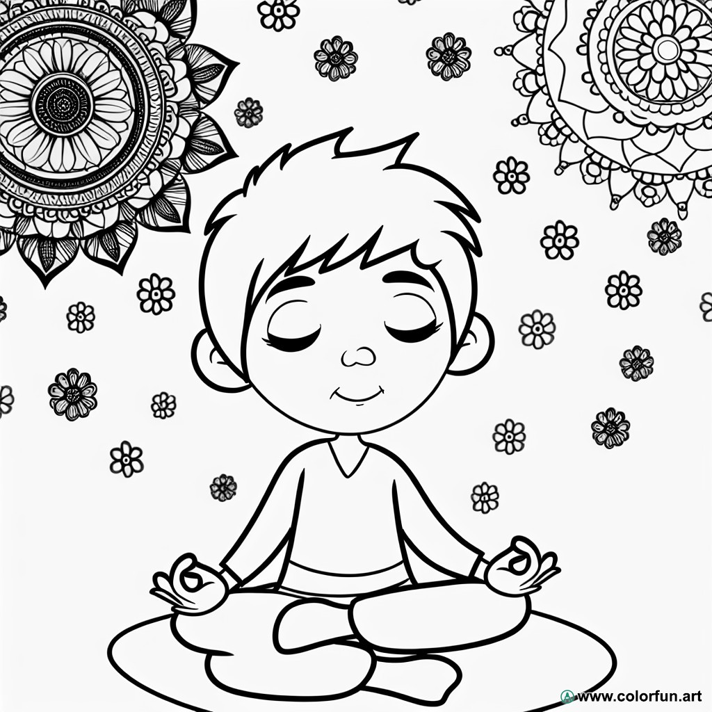 coloring page well-being