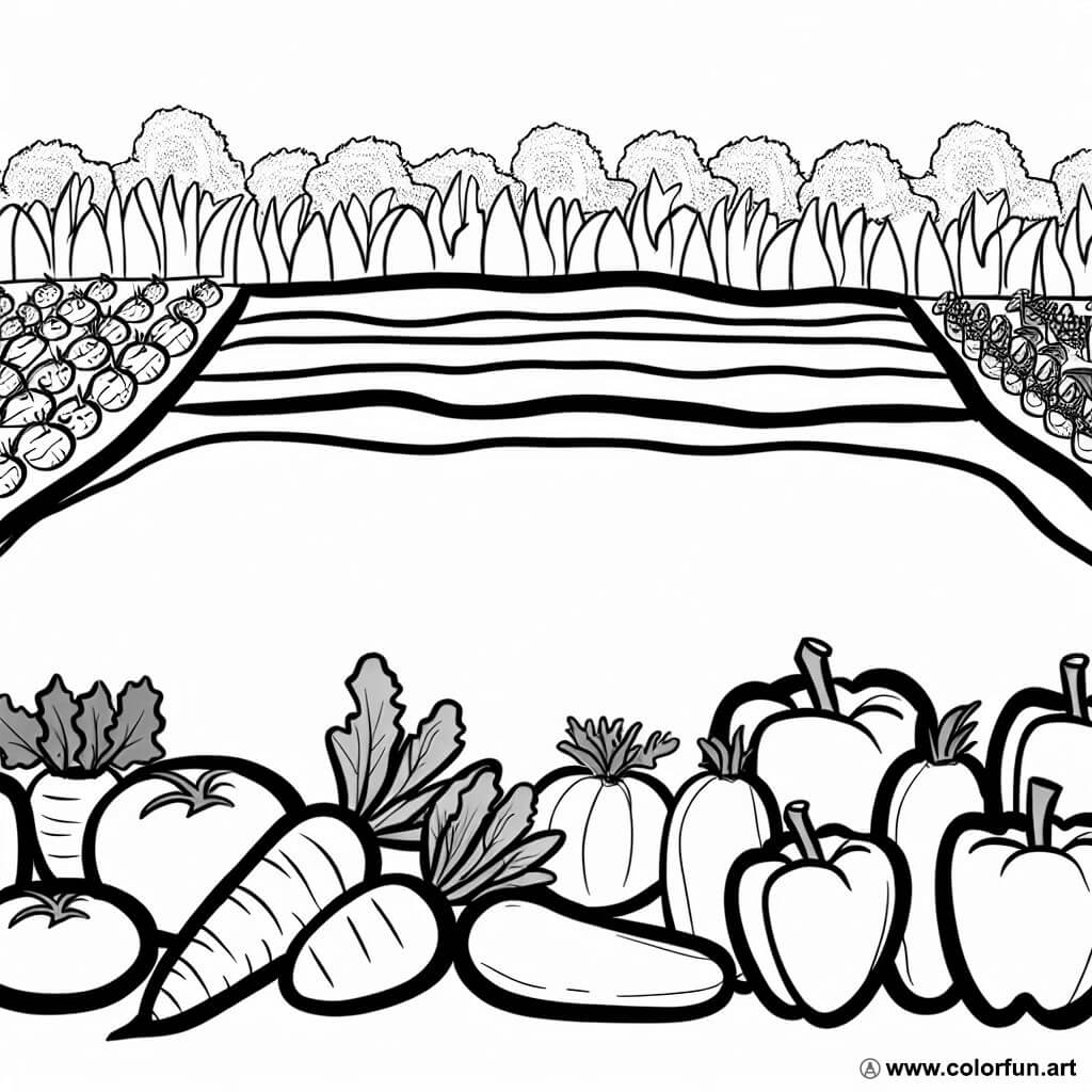 coloring page vegetables to grow