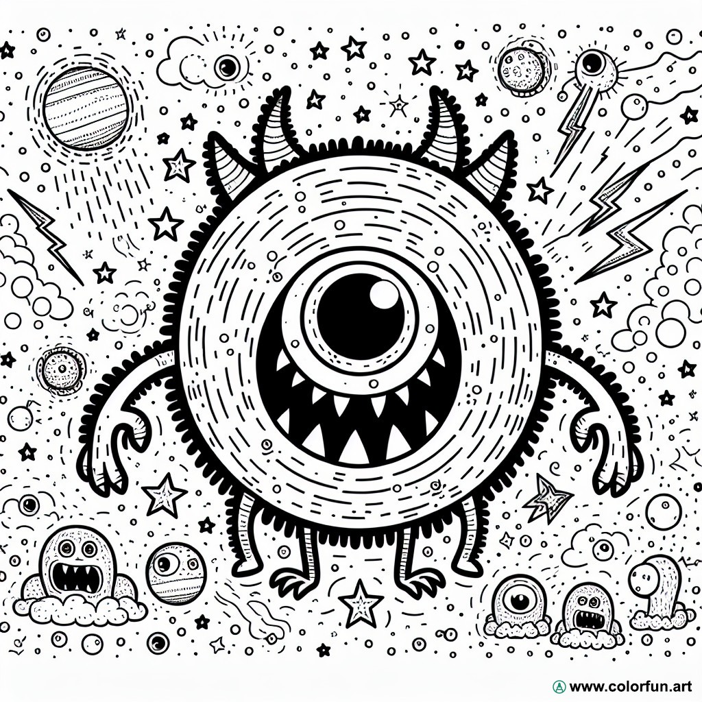 coloring page monster inc.