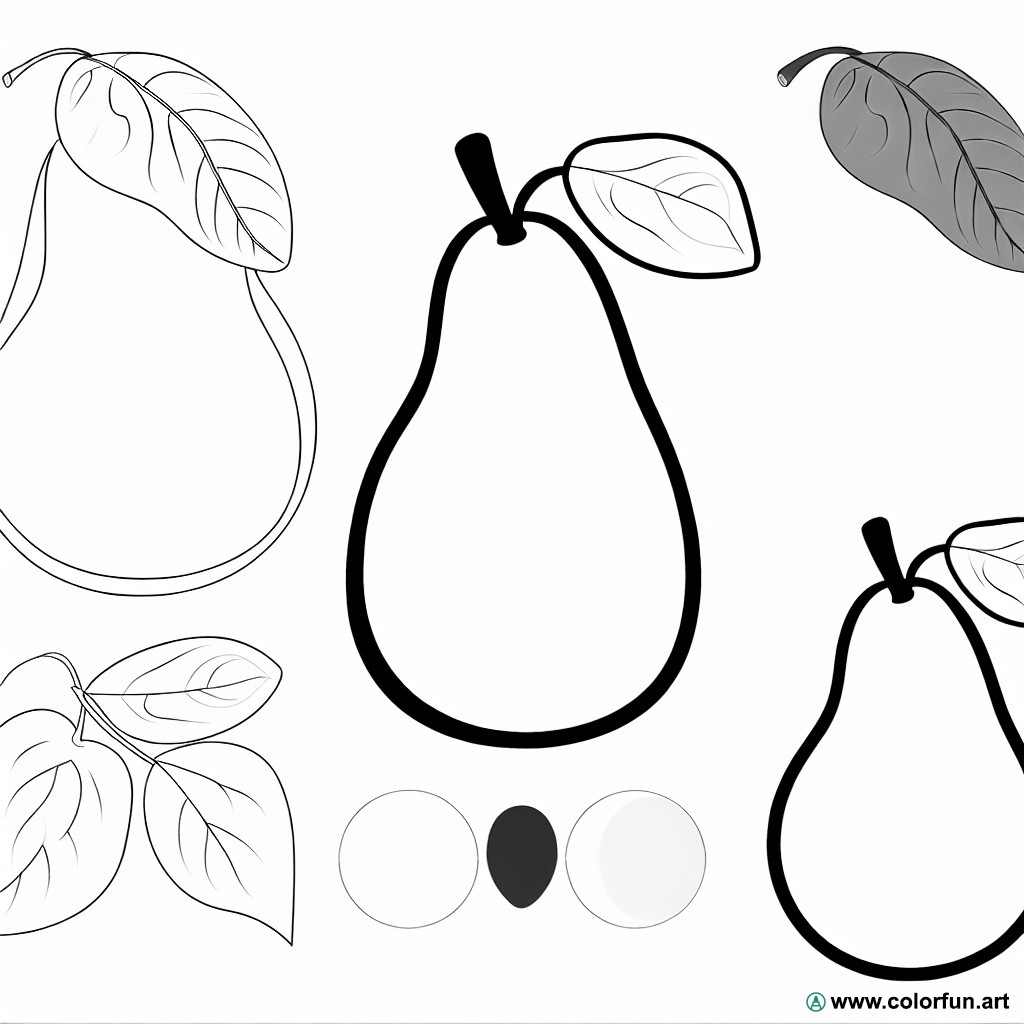 coloring page pear season