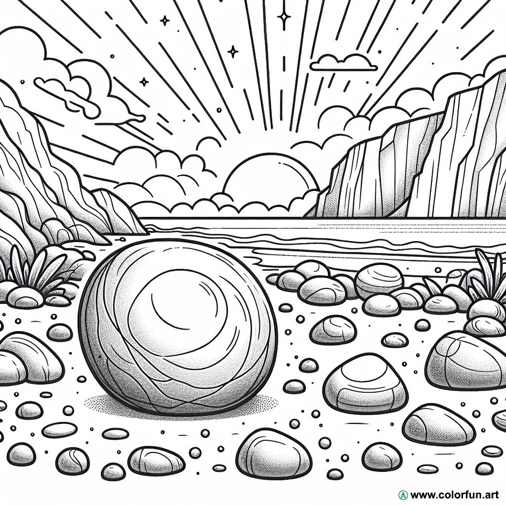 coloring page rock