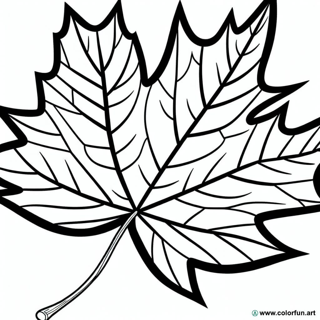 coloring page autumn leaf ps