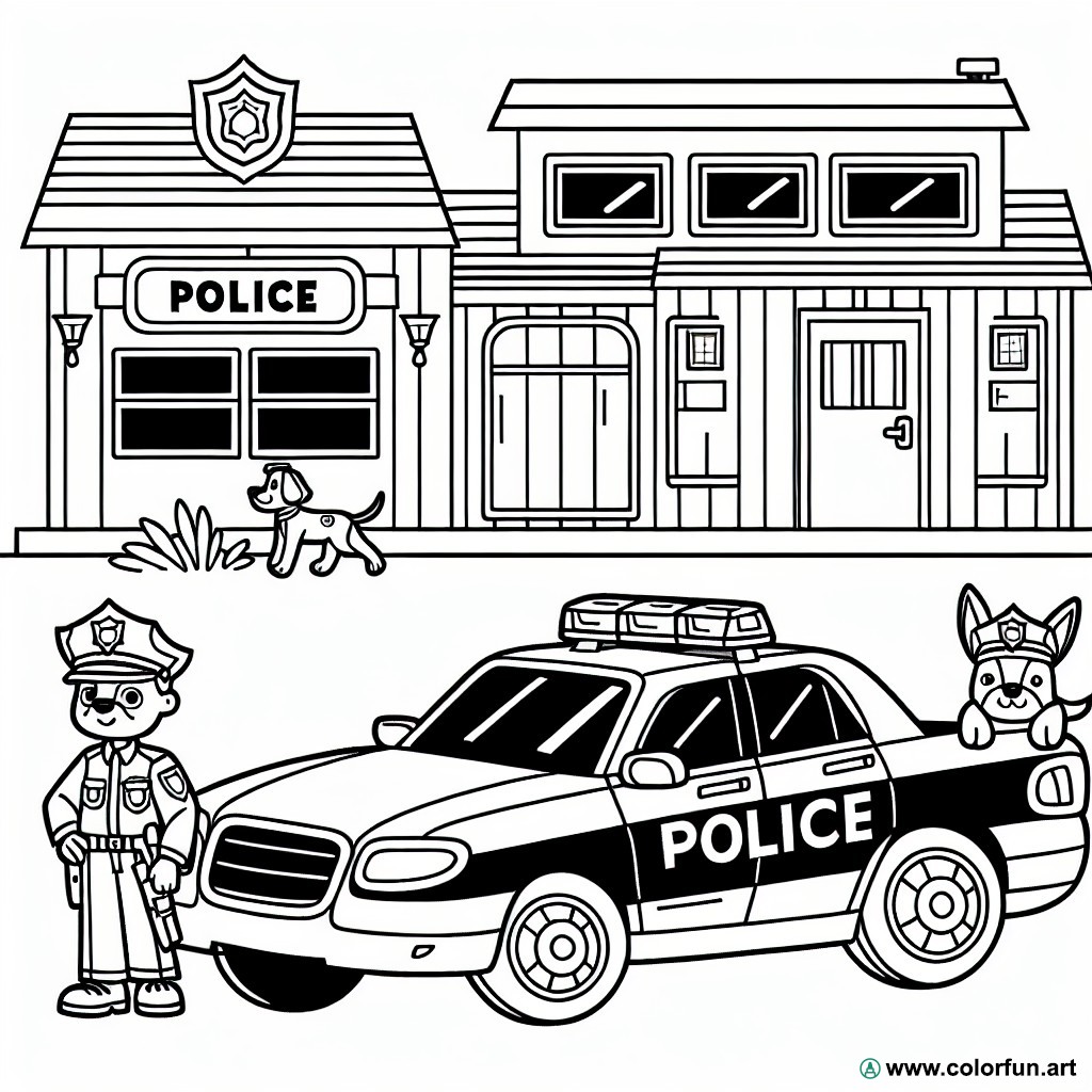 national police coloring page