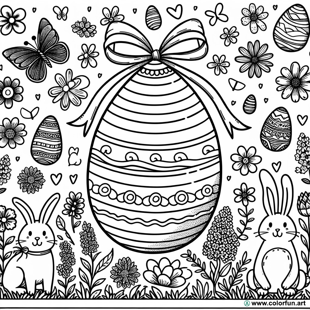 Easter chocolate coloring page
