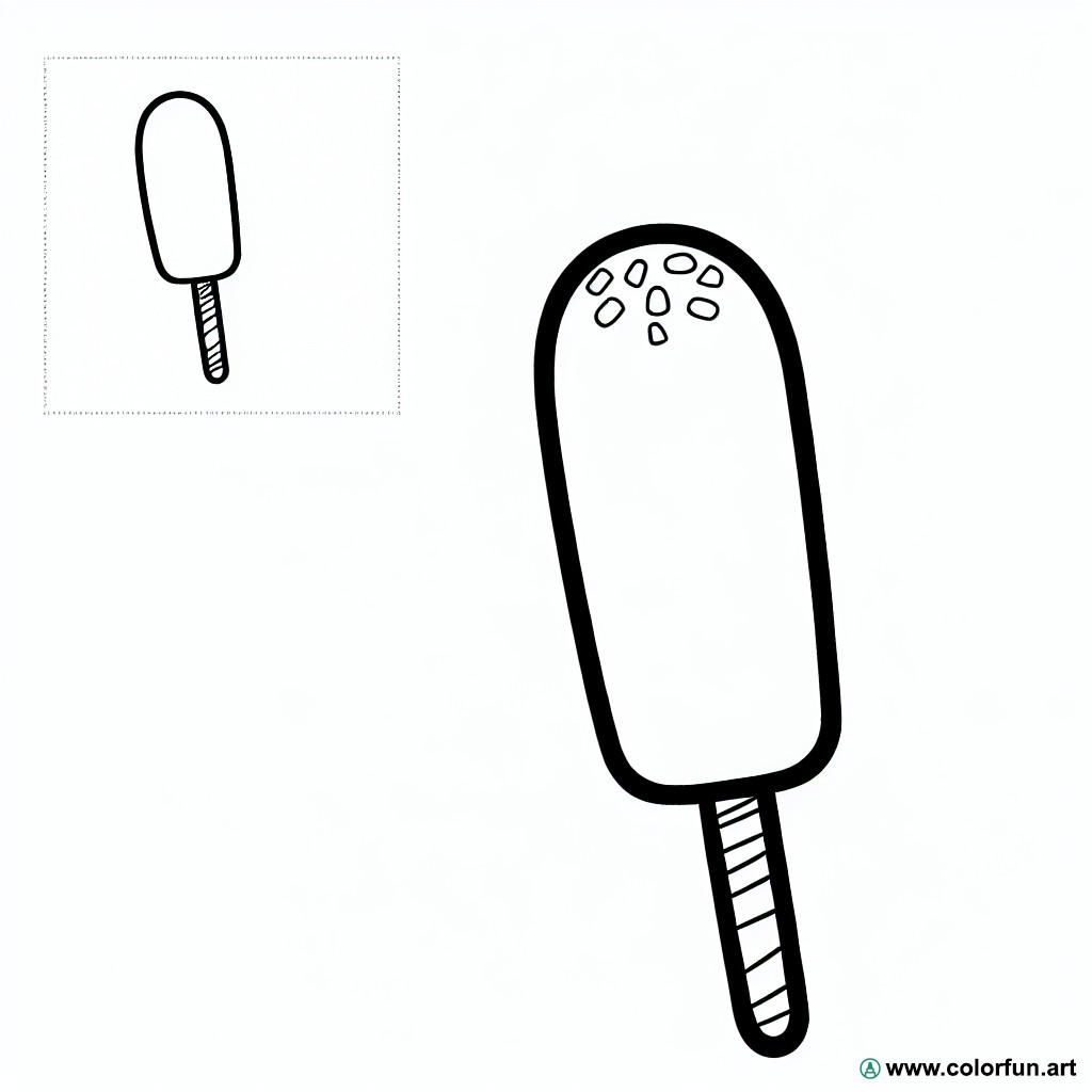 coloring page ice cream water