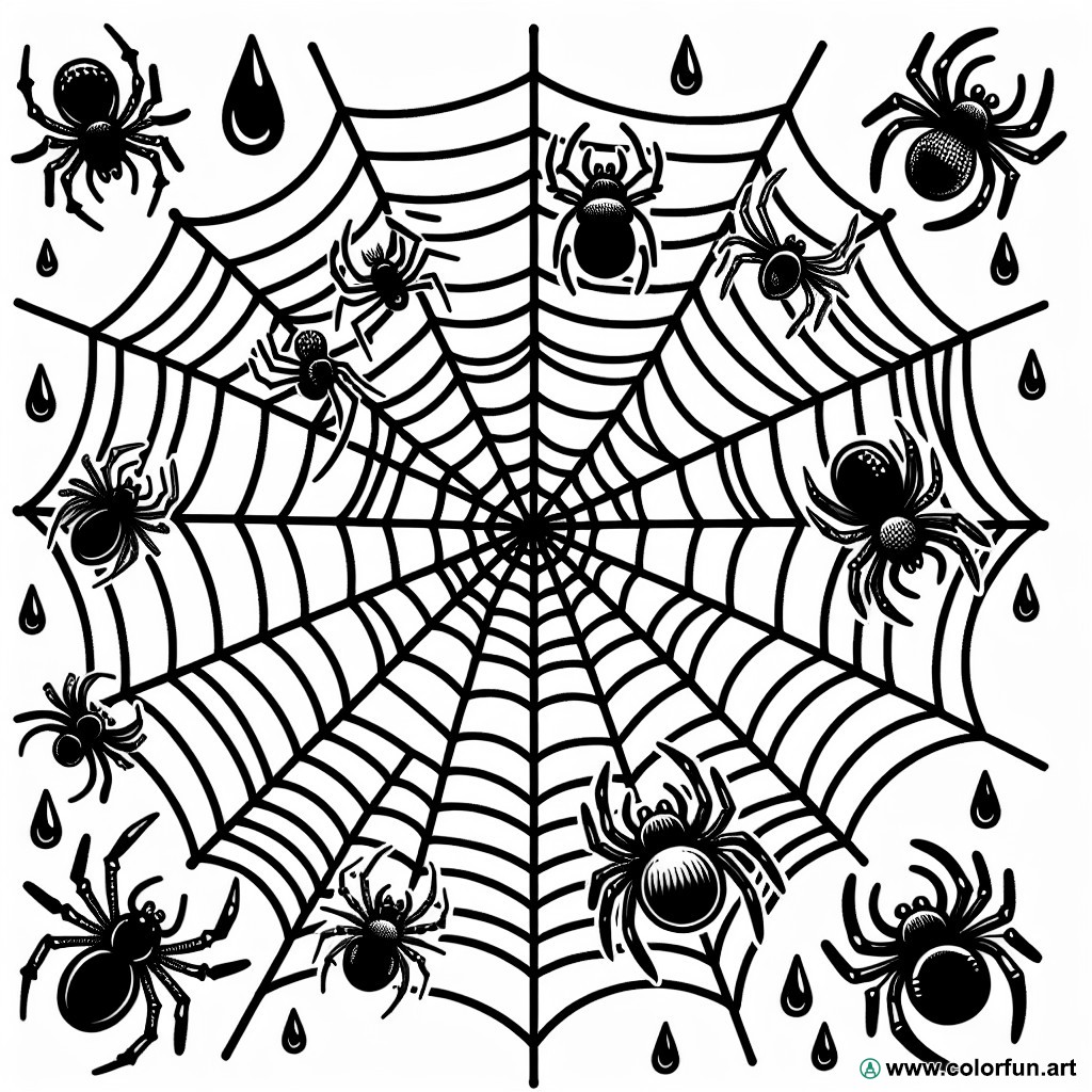 scary spider coloring page