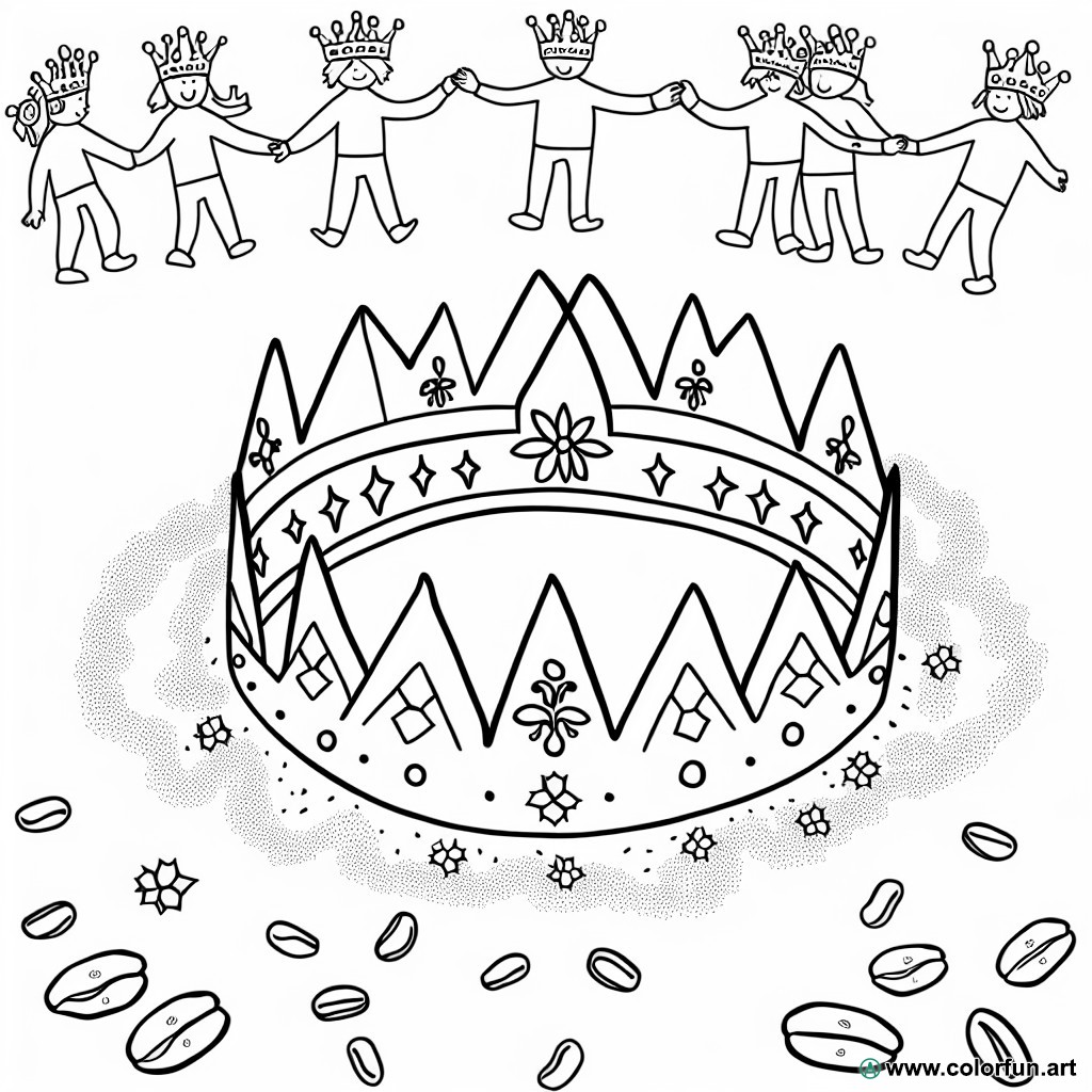 coloring page crown epiphany