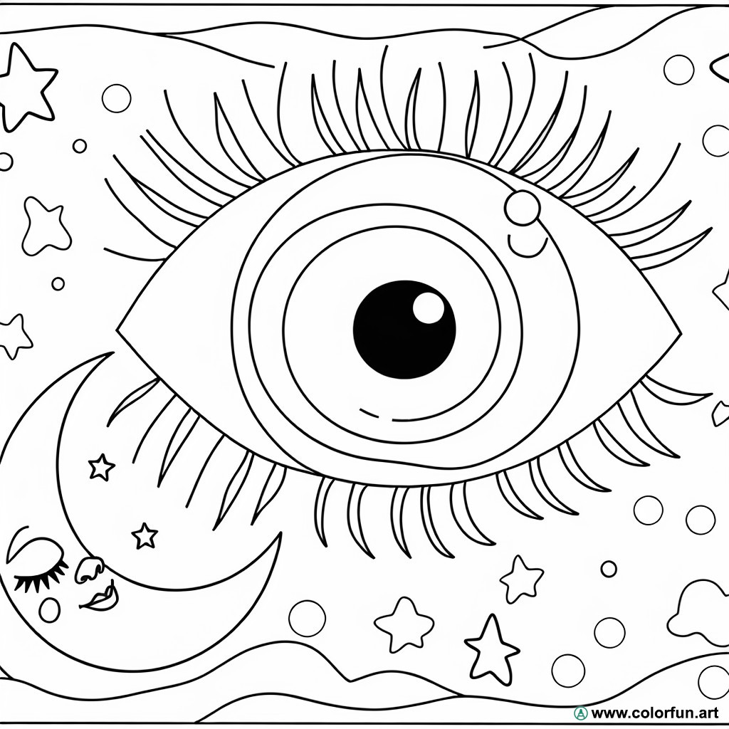 coloring page eye