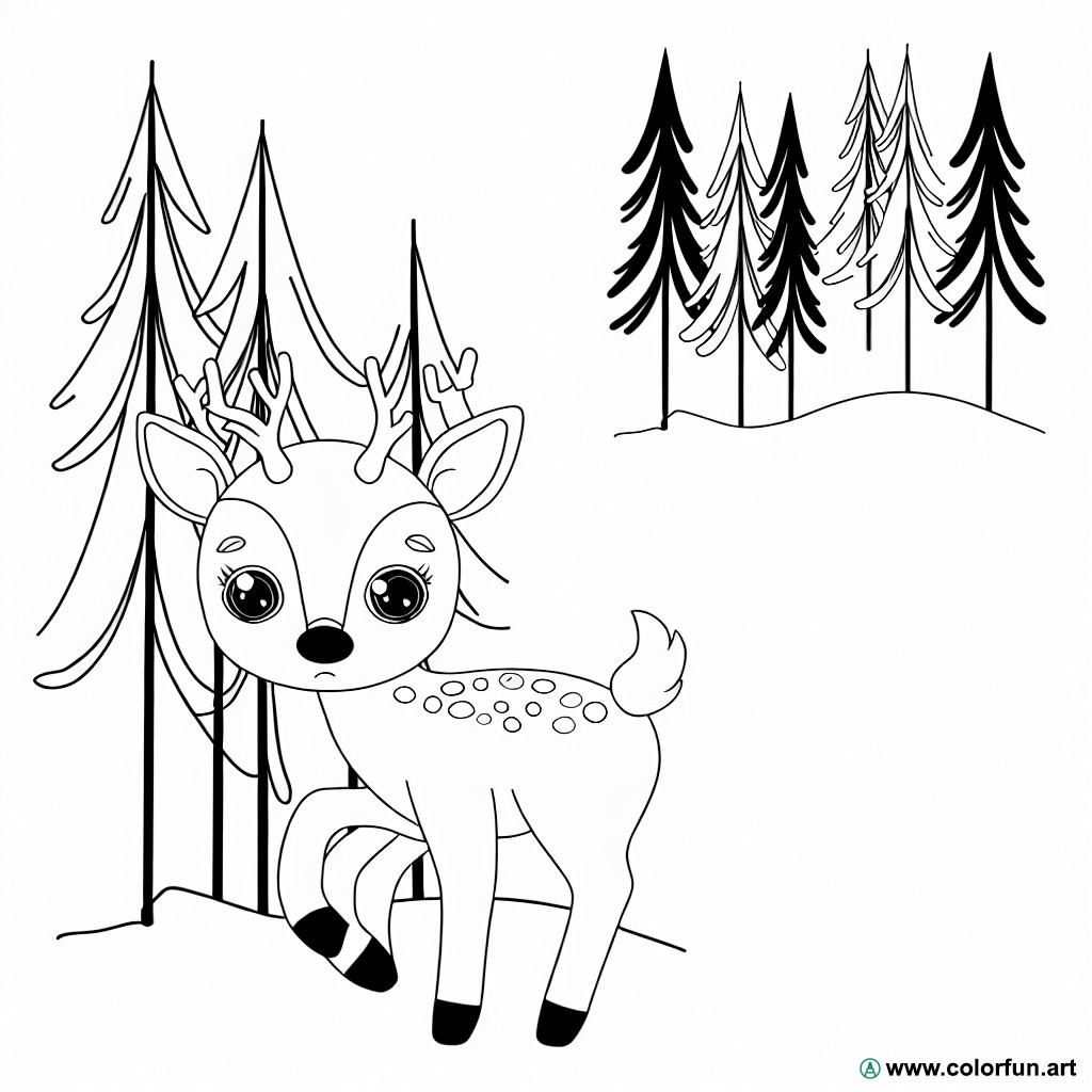 child bambi coloring page